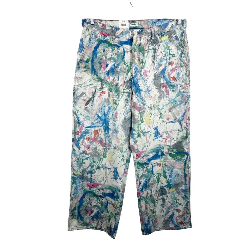Wrangler CJ Painter loose multi color jeans casey Jones utility baggy 90s sz XXL